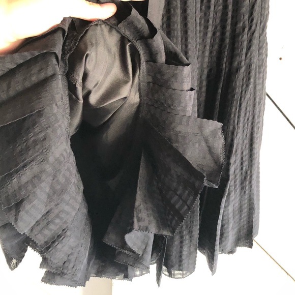 Textured Black Strapless Cocktail Dress - Picture 8 of 10